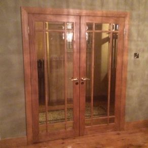 1 set of White Oak Glazed Double Doors