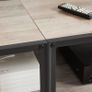 _TV Cabinet, TV Table, Lowboard for TVs up to 70 Inches, TV Cabinet with Shelves, Steel Frame, TV Shelf for Living Room, Bedroom, Gray-Black Image 3