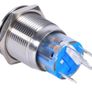 19mm 12v Stainless Steel Silver Shell Self Locking LED Waterproof Switch 5pieces Image 5