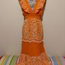 RIVER ISLAND Orange floral frill detail beach maxi dress, NEW WITH TAGS Image 2