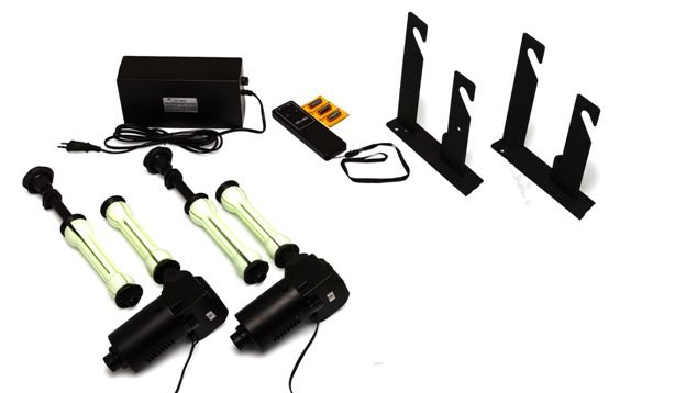 2 x Wall Mounted Motorized Support System Wall or Stand for 2 backgrounds