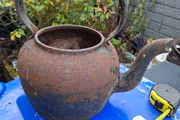 Antique Very Large Cast Iron Kettle, I don't see any cracks or breaks,