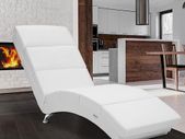 Relaxing Lounge Faux Leather  Living Room Ergonomic 186 x 55 cm Modern Recliner Chai