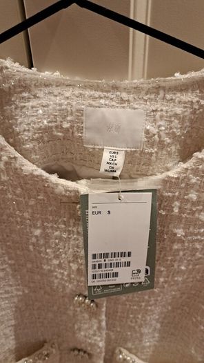 HM white embellished festive jacket