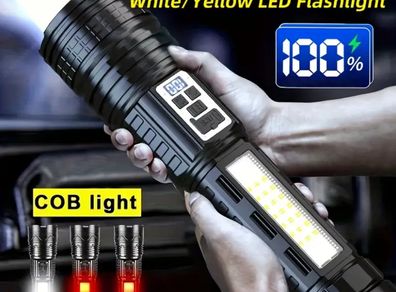 Tiktok 1pc Super Bright LED Flashlight, USB Rechargeable Handheld Torch