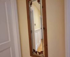 Mirror Oak with lead and stain glass