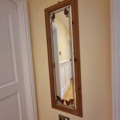 Mirror Oak with lead and stain glass
