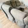Grey corner sofa recliner couch Image 3