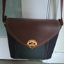 Shoulder Navy & Brown Bag Image 2