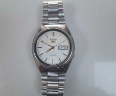Seiko 5 Automatic Day Date Stainless Steel Mens Watch