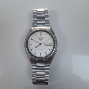 Seiko 5 Automatic Day Date Stainless Steel Mens Watch