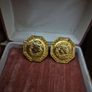 Vintage Medusa Cameo Clip On Earrings Etruscan Style Bold Statement Jewelry Image 4