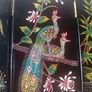 Vintage mid century minature lacquer chinoiserie folding screen Image 5