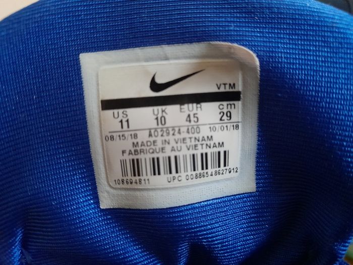Nike Air Max 720 Sea Forest UK-10/EUR-45 AQ2924-400 Deep Royal Blue/Black-Hyper Jade-2018