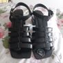 Black cage sandals from NEXT. Forever Comfort Collection Size 4 wide fit. Rrp euro 42 Image 6