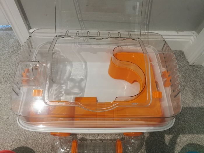 hamster cage and accessories