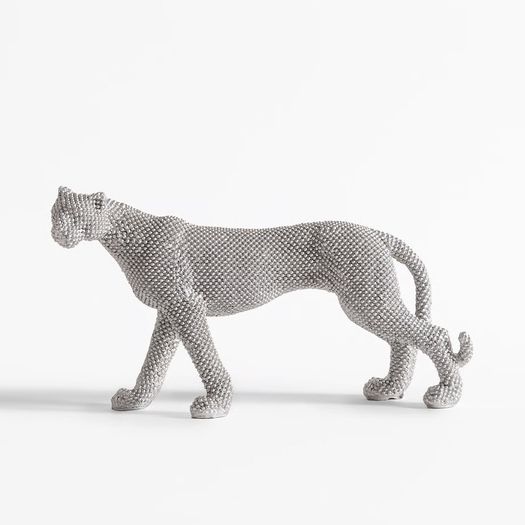 Glam Leopard Sculpture with diamonds 29 cm