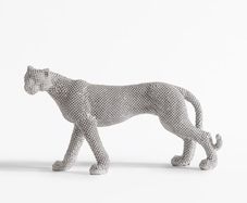 Glam Leopard Sculpture with diamonds 29 cm