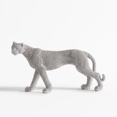 Glam Leopard Sculpture with diamonds 29 cm