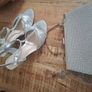 Silver shoes Size 7 and Bag Image 5