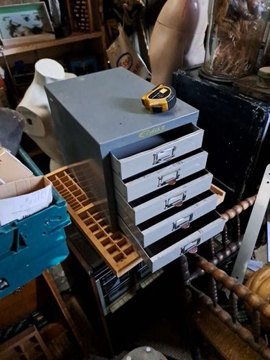 Vintage Five Drawer Steel Cabinet