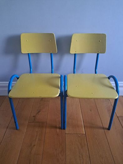 Pair of Kids Vintage School Chairs
