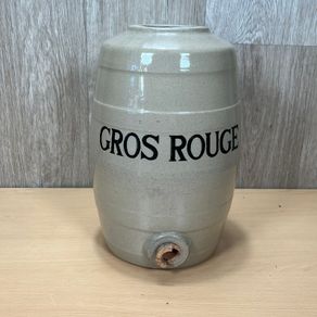 Vintage Large Moira Stoneware Wine Keg with Lid - Gros Rouge