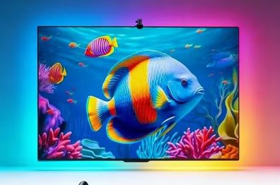 RGBIC TV Backlight Strip with Retractable AR Sensor That Captures Colours And Music Rhythms, Synchronizing