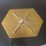 Vintage 70's Kundo Kieninger & Obergfell Brass/Glass Clock. Image 4