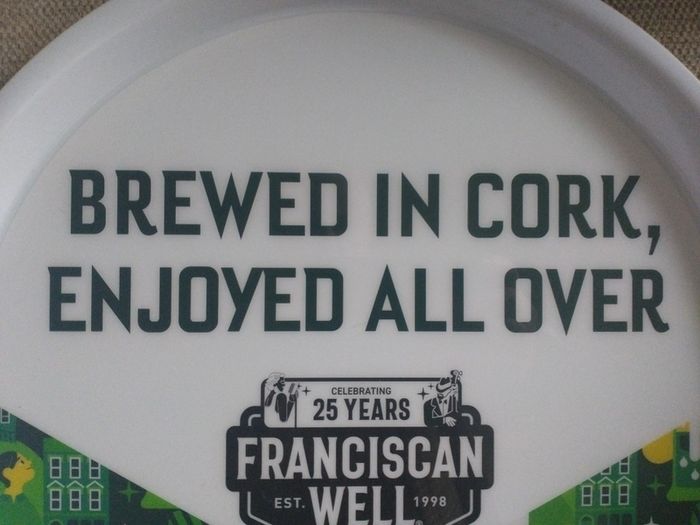 Unusual Franciscan Well Brewery Cork Pub Tray