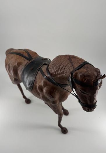 leather horse sculpture
