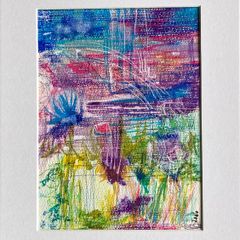 Mothers Day Offer Original Art  Floral Art Original Irish Art Bog Flowers