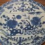 Antique 18th C. Chinese Blue N White Porcelain Plate Kangxi Period Image 7