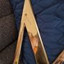 Large metal 'M' sign, brass/gold effect (free shipping) Image 3