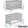 Cot Ikea GULLIVER, white, 60x120 cm Image 2