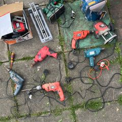 Assortment of drills & routers