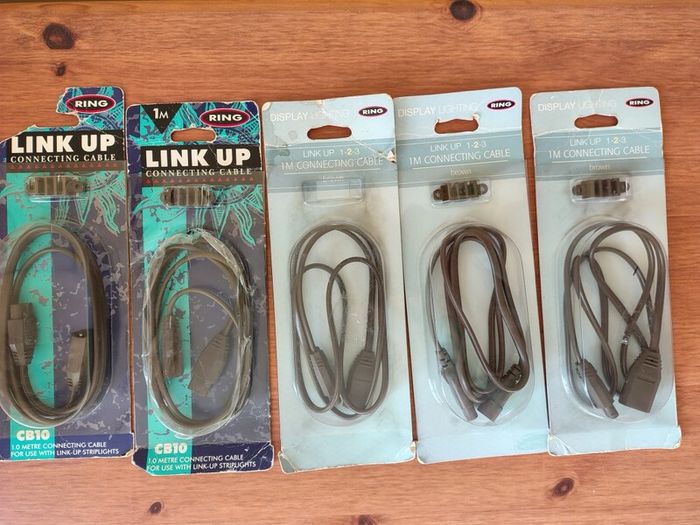 Five Connecting Cables 1 meter long. 5 for 9e. Only available until end of May.