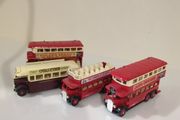 Job Lot of 4 Vintage Lledo Days Gone Diecast Buses - Made in England