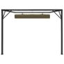 Garden Wall Gazebo with Retractable Roof 3x3 m Taupe 180 g/m Image 5