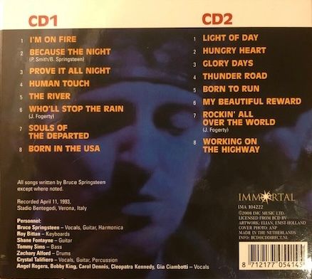 Bruce Springsteen Rockin Live From Italy 1993 Cd