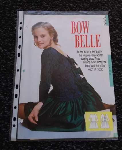 Vintage Clothes Patterns : " Double Check "  and  " Bow Belle " : 1980s