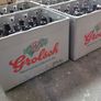 Grolsch beer brown glass bottles with porcelain swing caps. Image 3