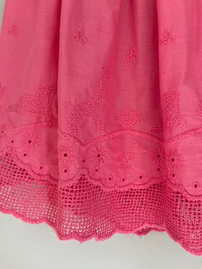 Next Pink dress with cut work detail Age 3-4 EUC