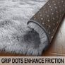 FREE P&P Area Rugs Fluffy Carpet Modern Living Room Bedroom Baby Nursery Dorm Soft Non-slip Carpet Large Modern Indoor Shaggy Carpet Room Home Decor (Grey White, 80x120cm) Image 3