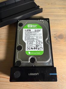 1TB External Hard Drive (UGREEN USB 3.0 Enclosure) (Power Supply & USB Cable Included)