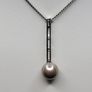 Sterling Silver 925 Ball Drop Pendant Necklace - Italian Box Chain 56cm - 6.63g Image 2