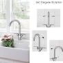 NEW SALE | Kitchen Sink Mixer Taps Monobloc Swivel Spout Chrome Brass Dual Lever with Hoses Image 4