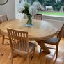 Large oak Maximus oak table & chairs Image 5