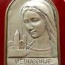 Vintage Sterling Silver stamped  "Ag" (silver) Our Lady Queen of Peace Medugorje Bosnia Mary Image 3