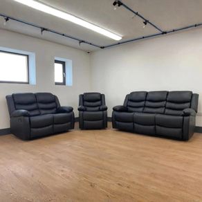 Sale Offer! 3+2+1 Roma Manual Leather Recliner Sofa Set